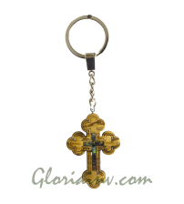 Roman Cross Key Chain (With Mother of Pearl) 